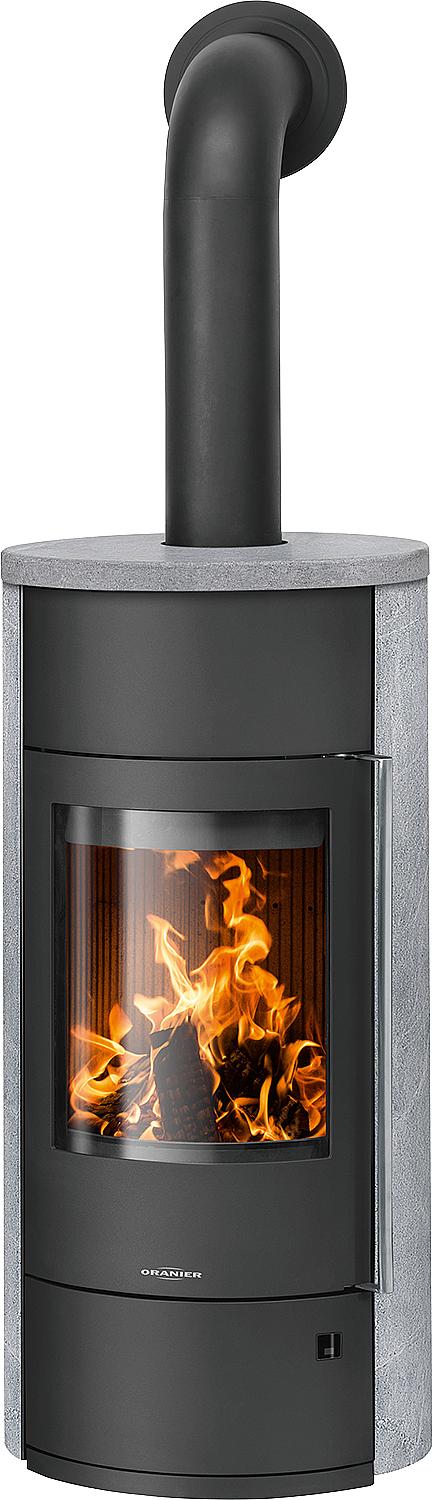 Neo Vantage W+ wood-burning stove, steel black body