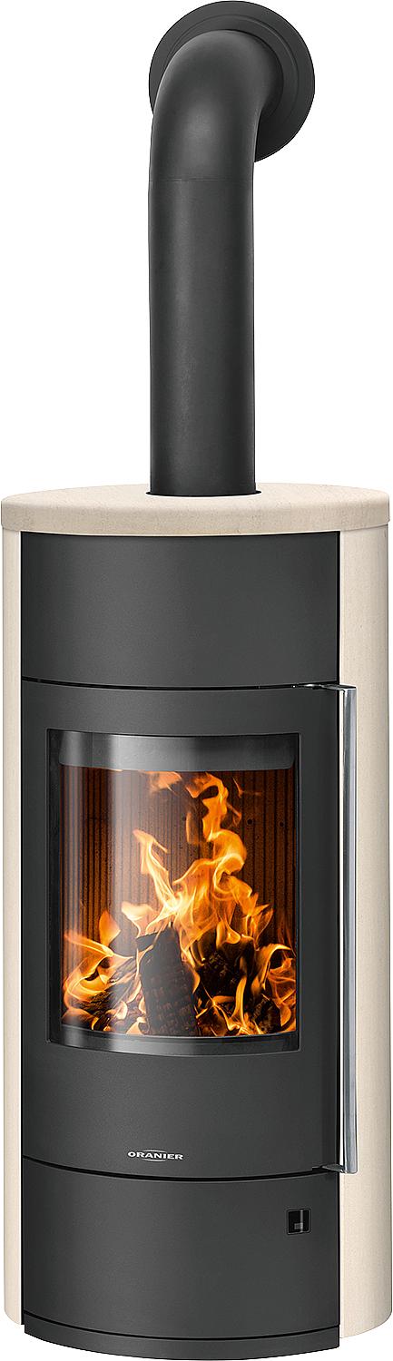 Neo Vantage W+ wood-burning stove, steel black body
