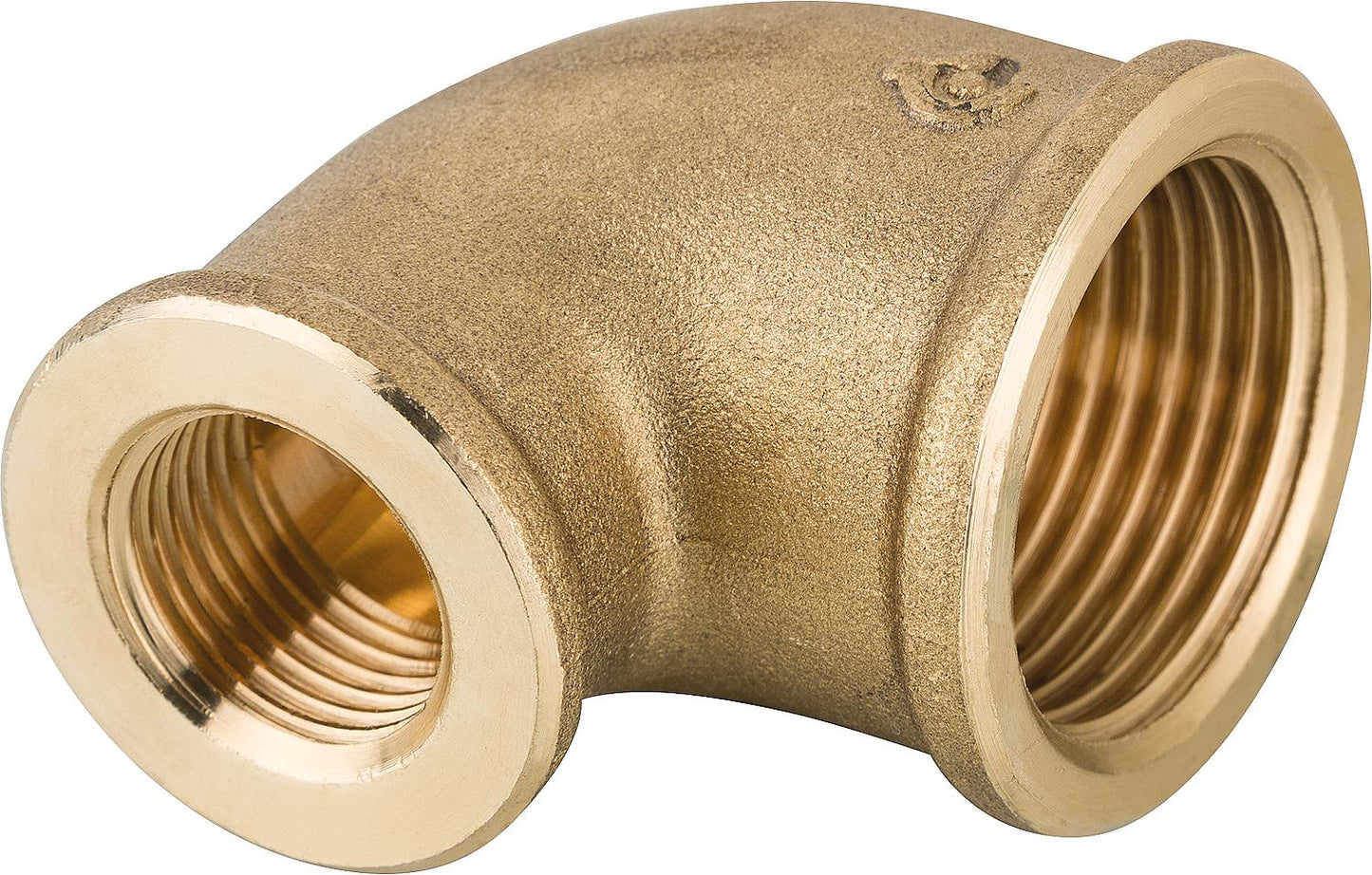 Brass reducing elbow 1/2" x 3/4" female thread x female thread