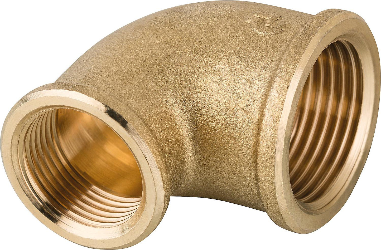 Brass reducing elbow 1/2" x 3/4" female thread x female thread