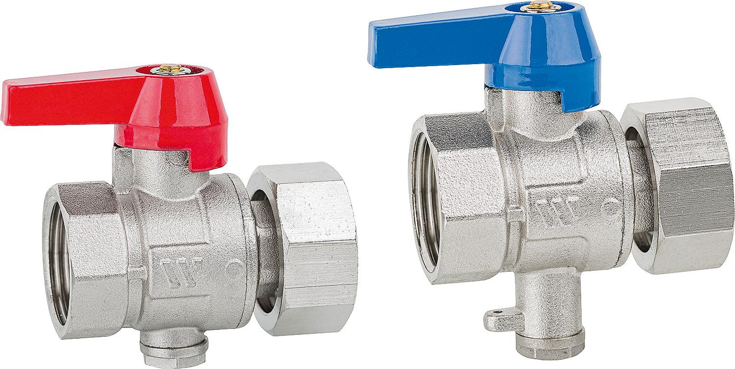 Watts ball valve set with capillary tube connection DN25 (1") UMx3/4" IGx1/8" M10 Ni
