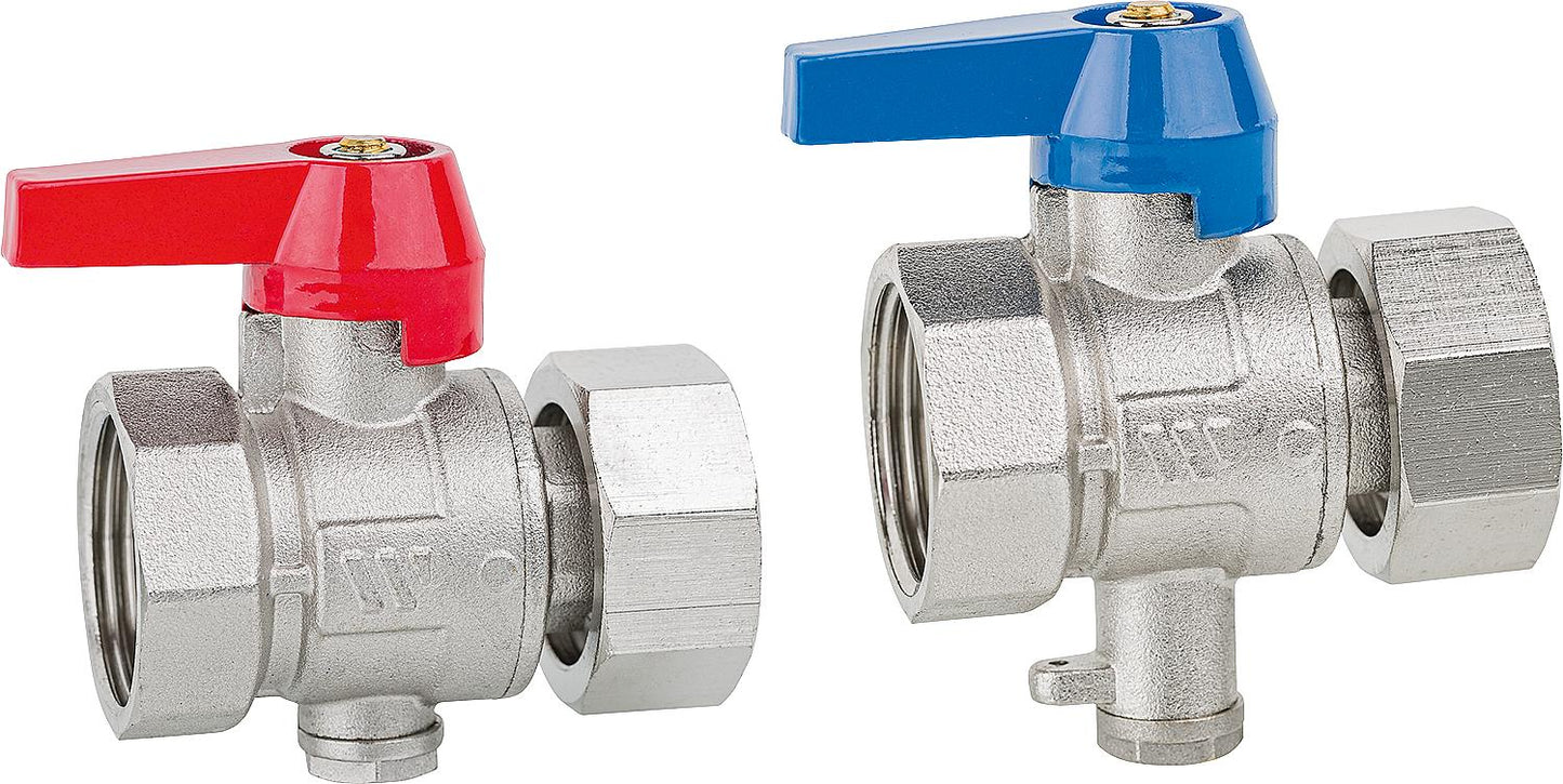 Watts ball valve set with capillary tube connection DN25 (1") UMx3/4" IGx1/8" M10 Ni