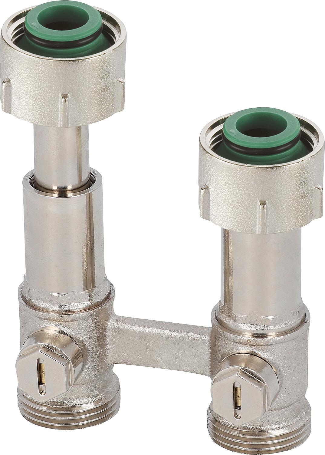 Zweirohr-Hahnblock v Dg / ns Exclusiv mit Ausgleichsteleskop 3/4´´ Eurokonus