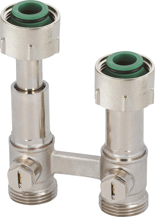 Zweirohr-Hahnblock v Dg / ns Exclusiv mit Ausgleichsteleskop 3/4´´ Eurokonus