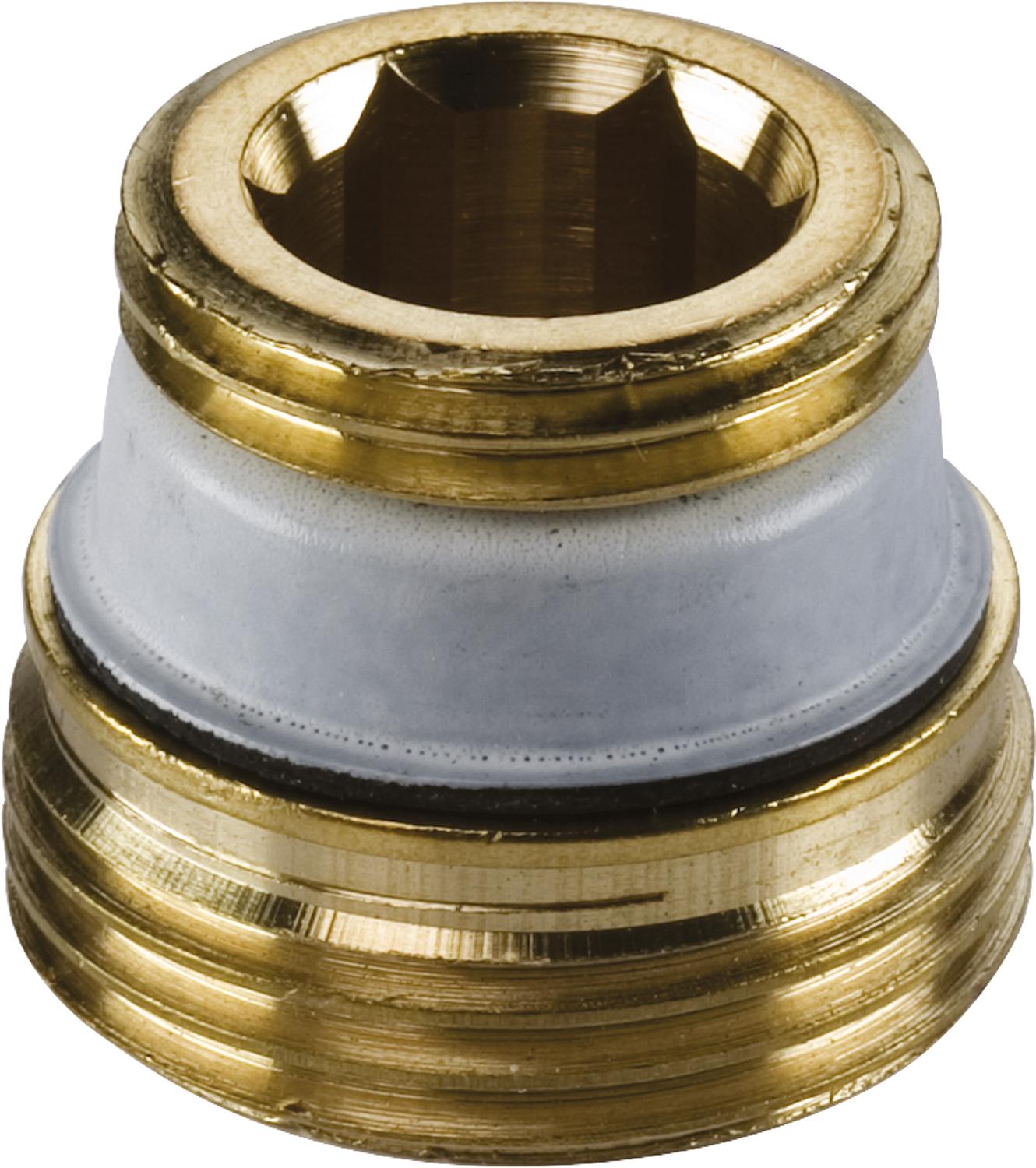 Connection nipple DN15 (1/2") x DN20 (3/4"), bare brass