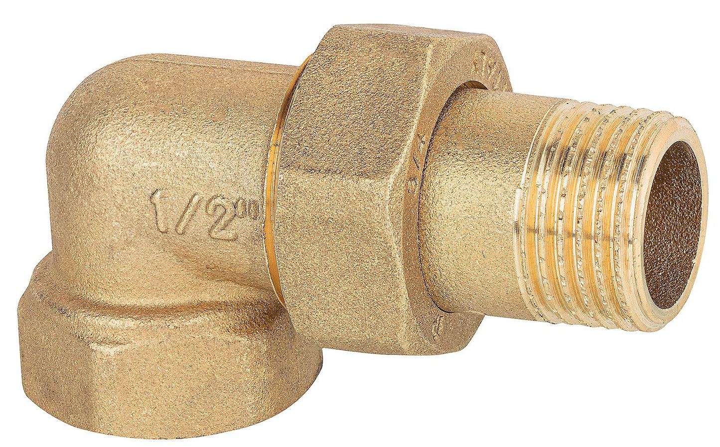 Angle screw connection brass DN10 (3/8") AG PN10
