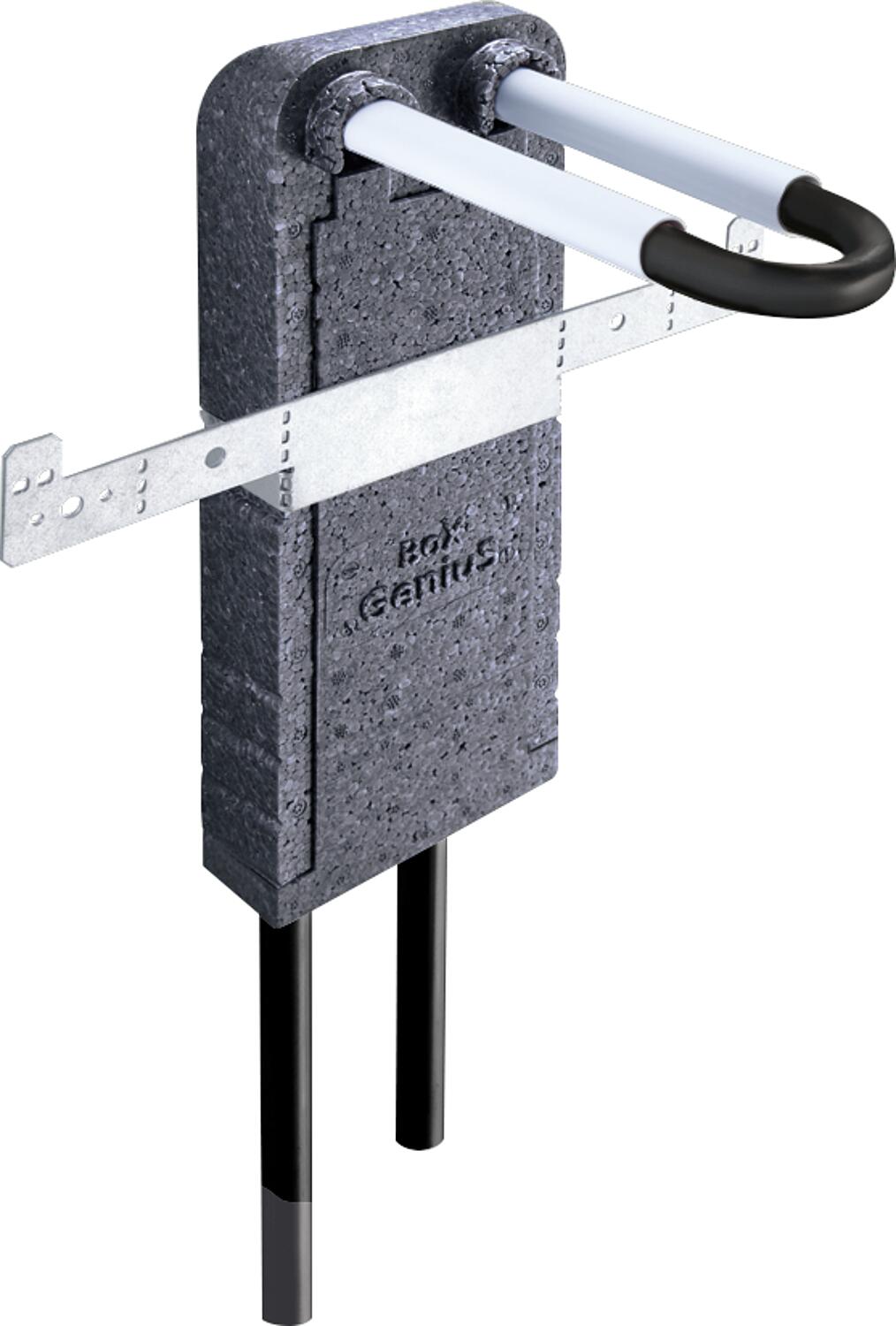 Coude de tuyau Mepla, pour tuyau de 16 x 2,25 mm, en forme de L, avec boîte isolante.