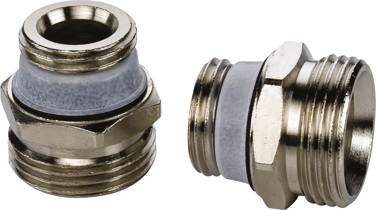 Anschluss-Set D 5 2x Anschlussnippel, vernickelt 1/2" x 3/4" Eurokonus