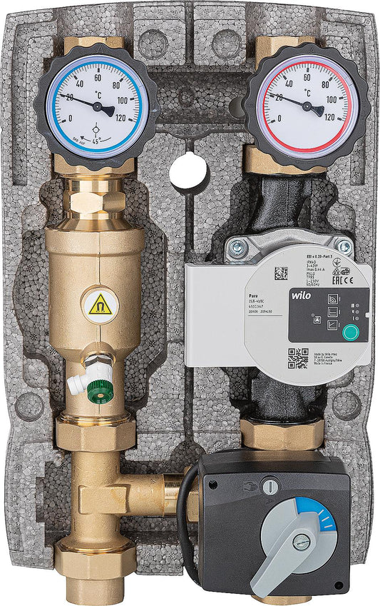 Heating circuit set Easyflow DN25(1") with mixed magnetite separator, pump and mixing motor