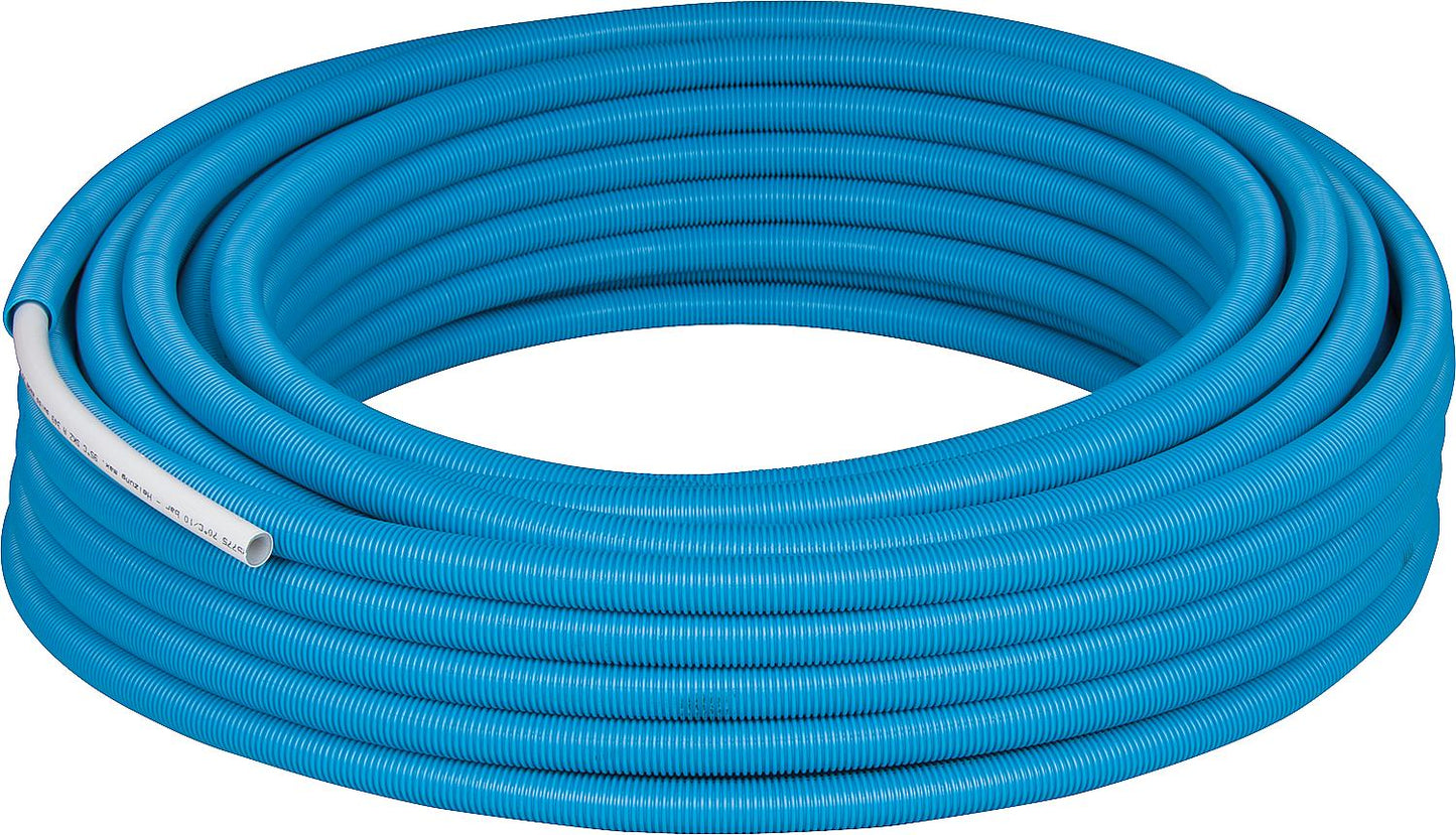 PEXAL multilayer composite pipe 16x2mm, 50m roll in blue protective tube