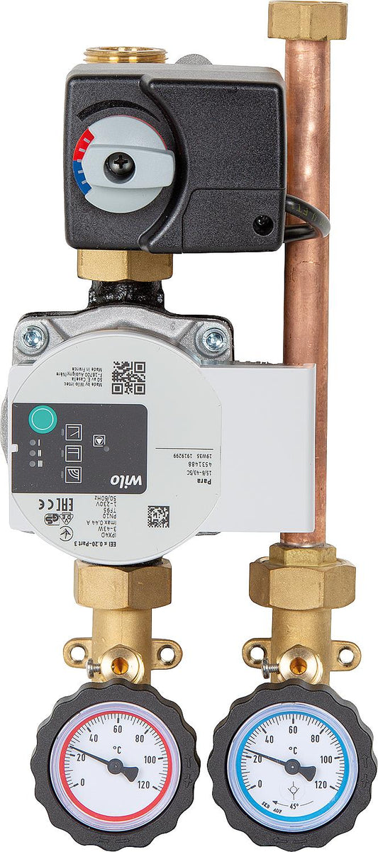 Easyflow mixed heating circuit module, Wilo Para 15/6SC pump, for module box