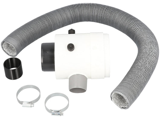 Raccord de chaudière à gaz d'échappement DN80/125, traversant, étanche pour Ecoheat Plus jusqu'à 25 kW