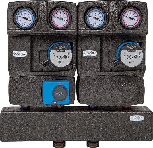 Module distribution group Evenes 1x direct circuit, 1x mixer circuit DN25 (1")