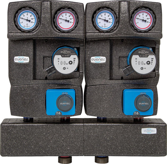 Module distribution group Evenes 2x mixing circuit, DN25 (1")
