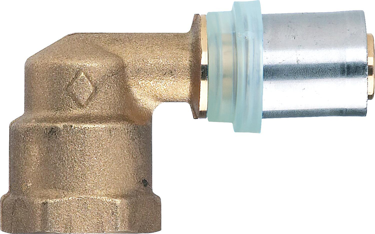 Press fitting for MSVR TH contour transition angle with female thread, 14x2mm - 1/2"
