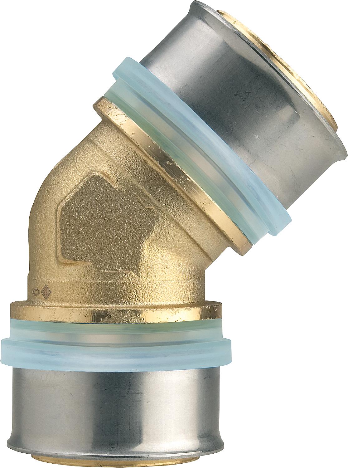 EVENES press fitting for MSVR 45° angle coupling, 26x3 - 26x3mm, TH contour