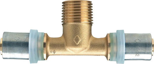 EVENES press fitting for MSVR transition tee (male thread) 16x2mm-1/2''-16x2mm, TH contour