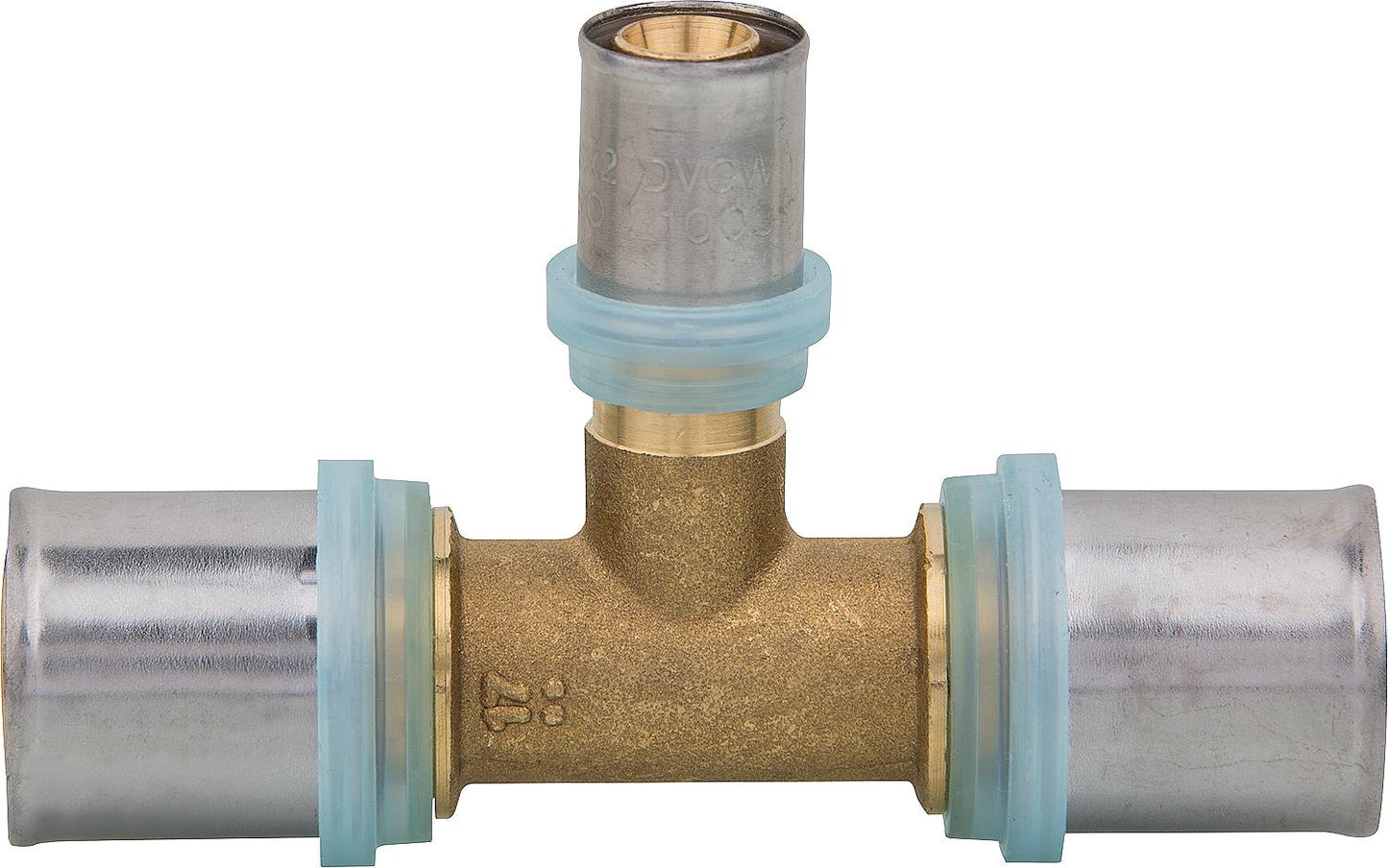 EVENES press fitting for MSVR T-piece center outlet reduced 20x2-16x2-20x2mm, TH contour
