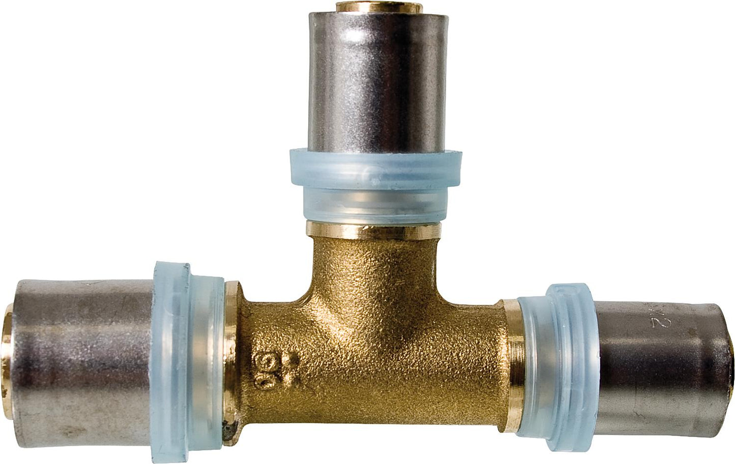 EVENES press fitting for MSVR T-piece left outlet enlarged 20x2-16x2-16x2mm, TH contour