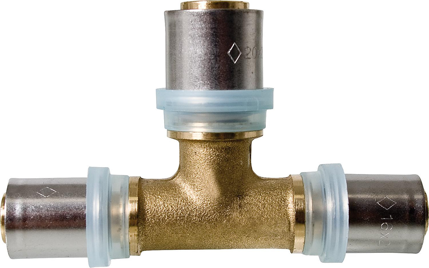 EVENES press fitting for MSVR T-piece medium version enlarged 16x2-20x2-16x2mm, TH contour