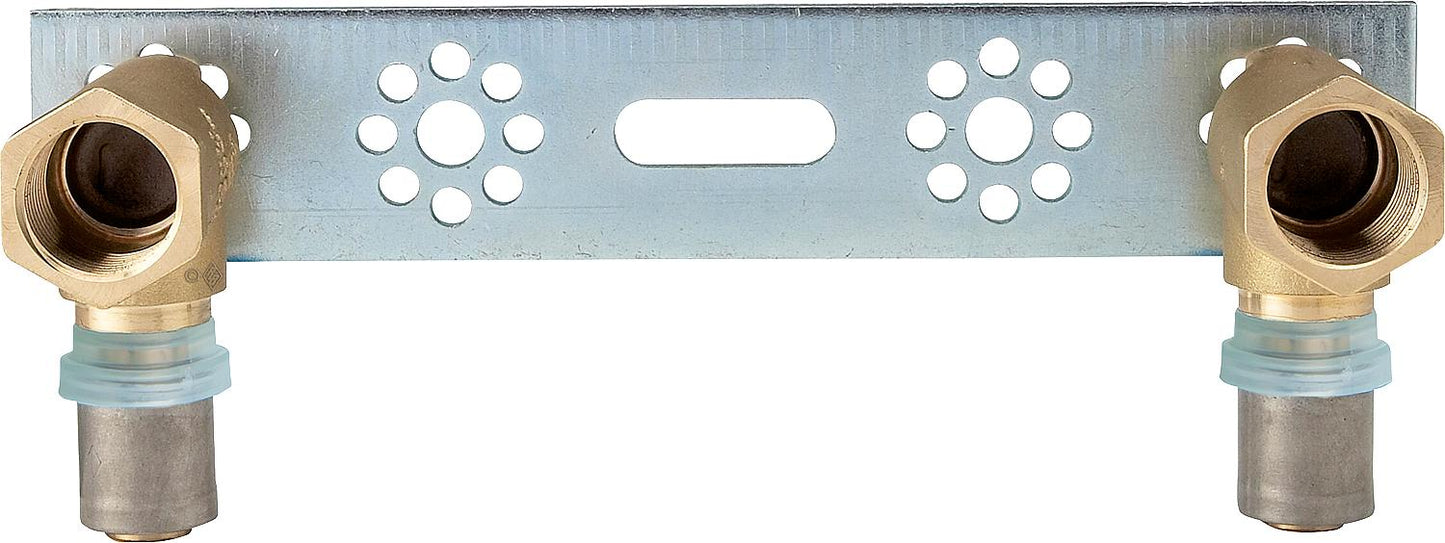 EVENES press fitting for MSVR mounting plate with 2 fittings 16x2mm-1/2'', TH contour