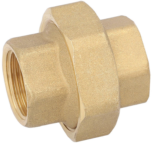 Brass screw fitting DN15 (1/2") female thread x female thread O-ring sealing