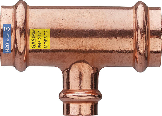 Té de cuivre à sertir réduit