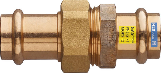 Raccord traversant en laiton rouge