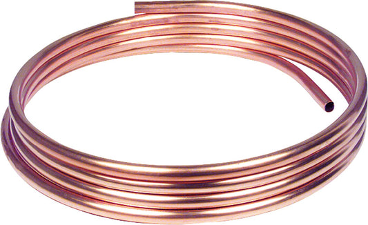 Soft copper installation pipe in 50 m coils, 8 x 1.0 mm RAL/DVGW, DIN-EN 1057