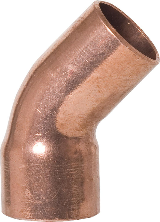 Copper solder fitting 5040 elbow 45°, 15 mm