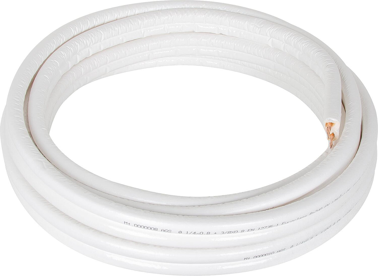 Conduite de réfrigérant - double tuyau en cuivre 1/4", 3/8", L=10 m