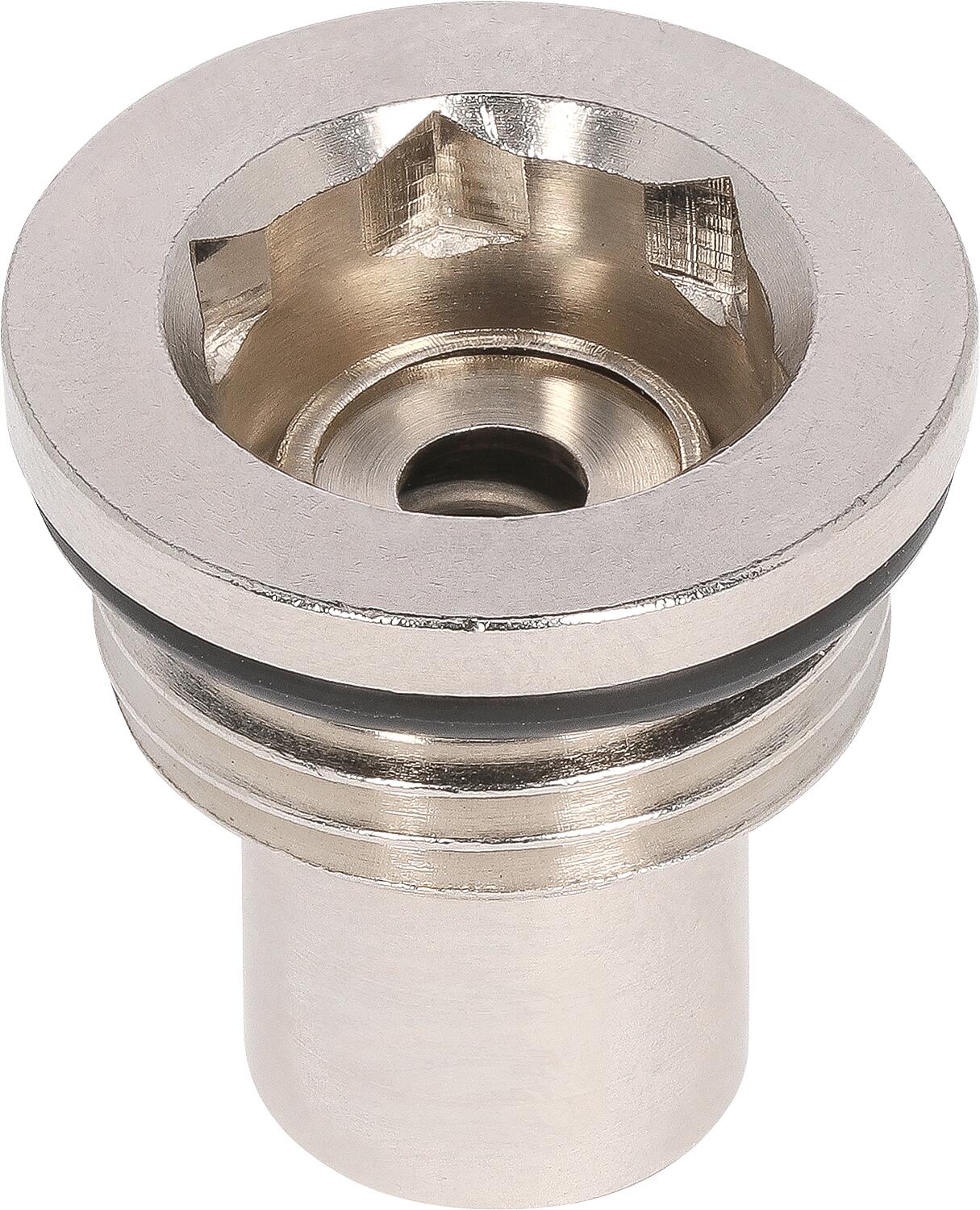 Automatic pressure relief valve DN15(1/2"), for electrically operated radiators, opening pressure 4.5 ± 0.8 bar