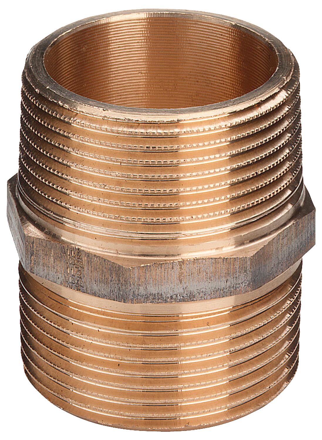 Red brass threaded fitting double nipple type 3280 1/4" axa