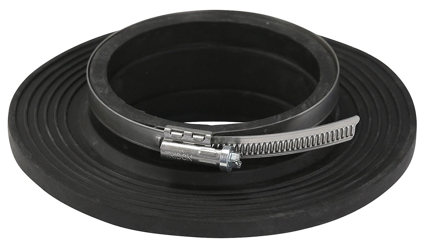 Wall collar WalloX OD 110mm clamping range for pipe OD 105-116