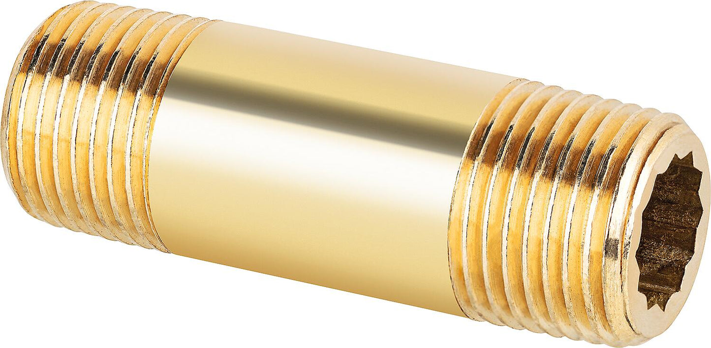 Double nipple brass 1/2"x 30
