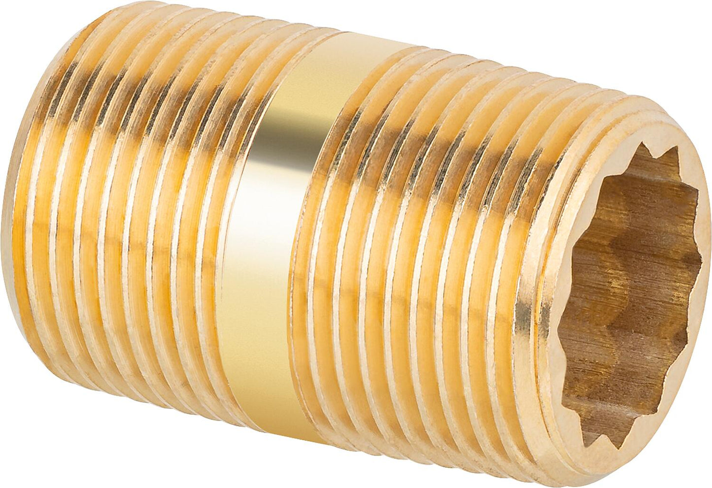 Double nipple brass 1/2"x 30