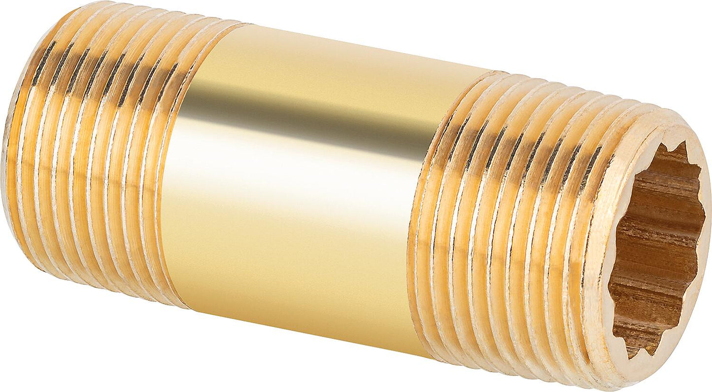Double nipple brass 1/2"x 30