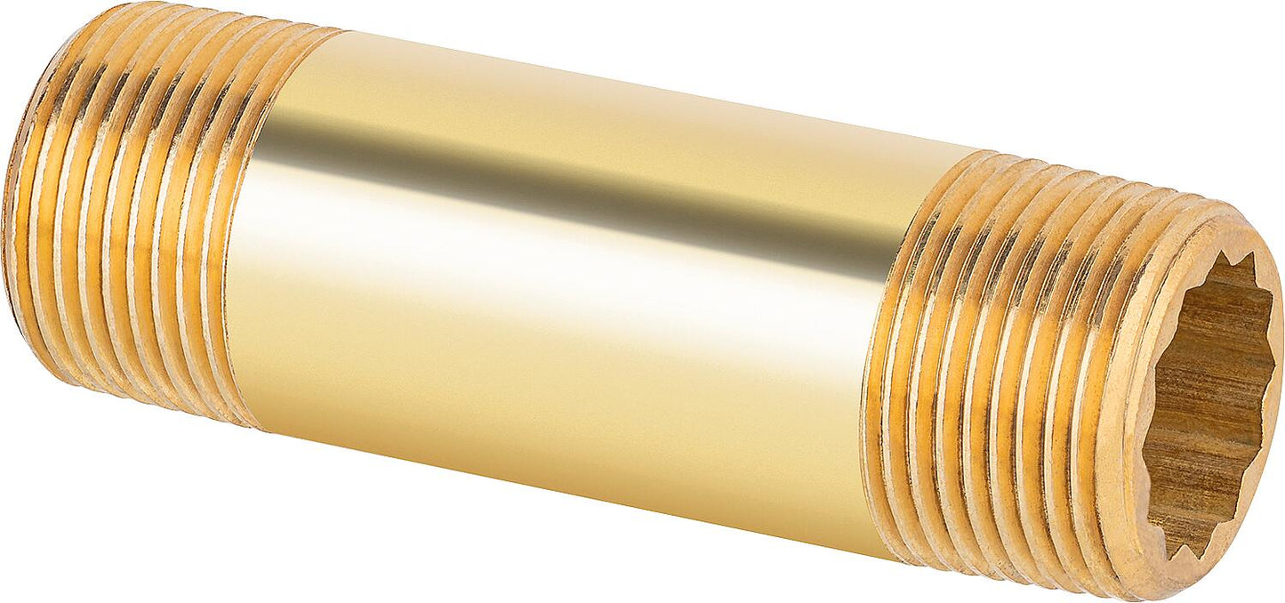 Double nipple brass 1/2"x 30