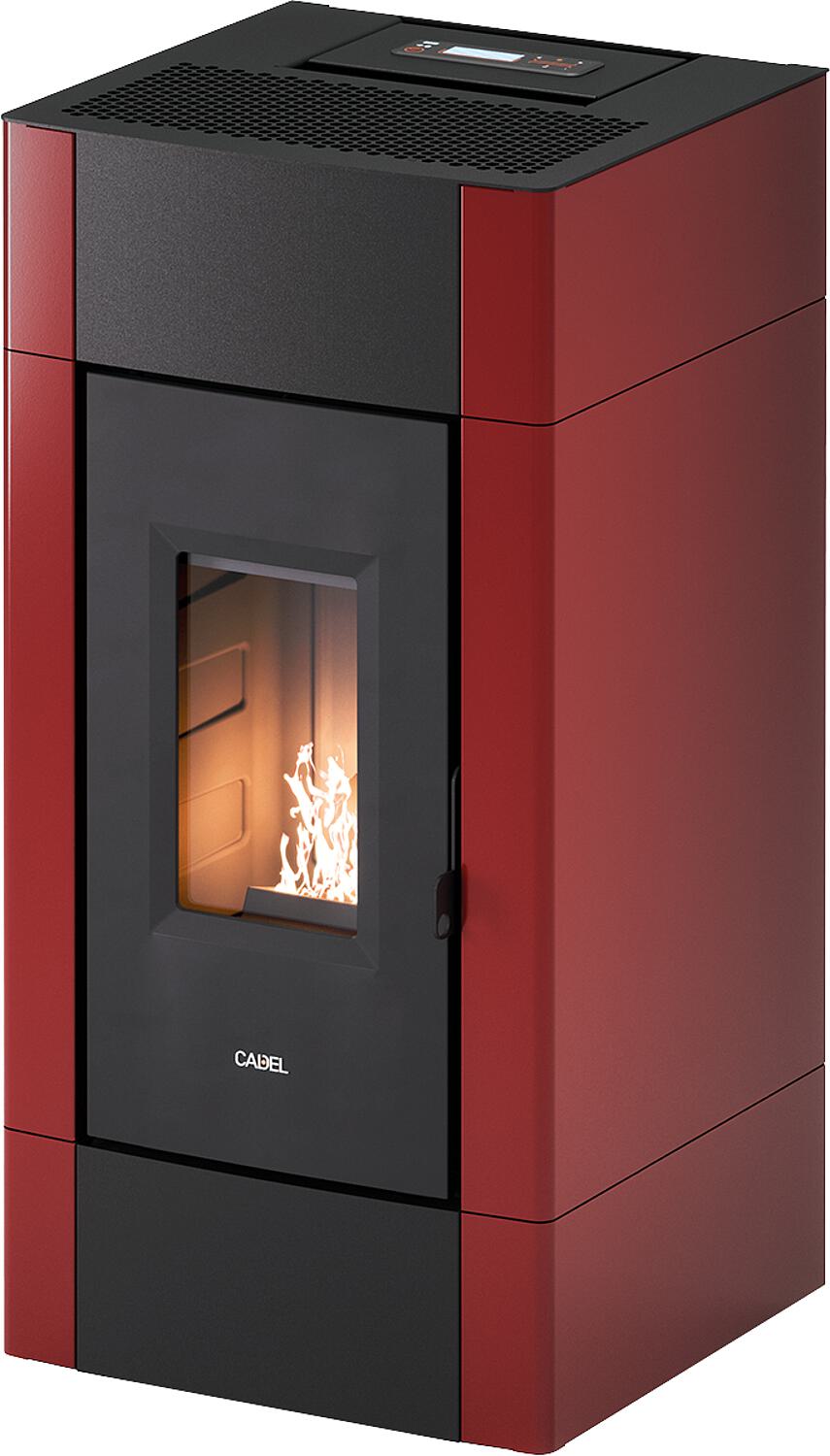 Pelletofen Cadel Cristal 9, Verkleidung Metall Weiss