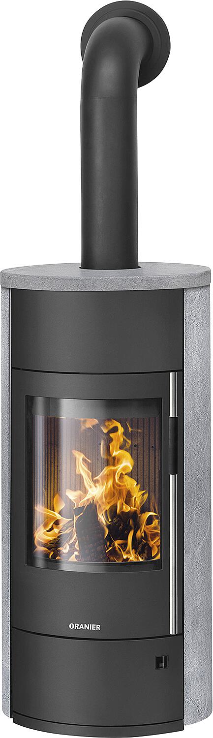 Kaminofen Oranier Polar Neo Vantage W+, Stahl Schwarz, Korpus Stahl Schwarz