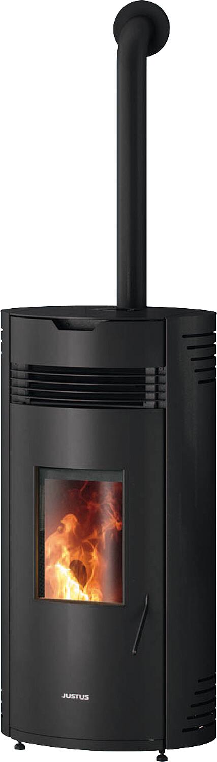 Justus Norta pellet stove, steel black