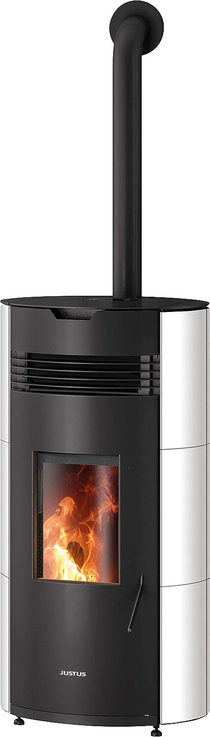 Justus Norta pellet stove, steel black