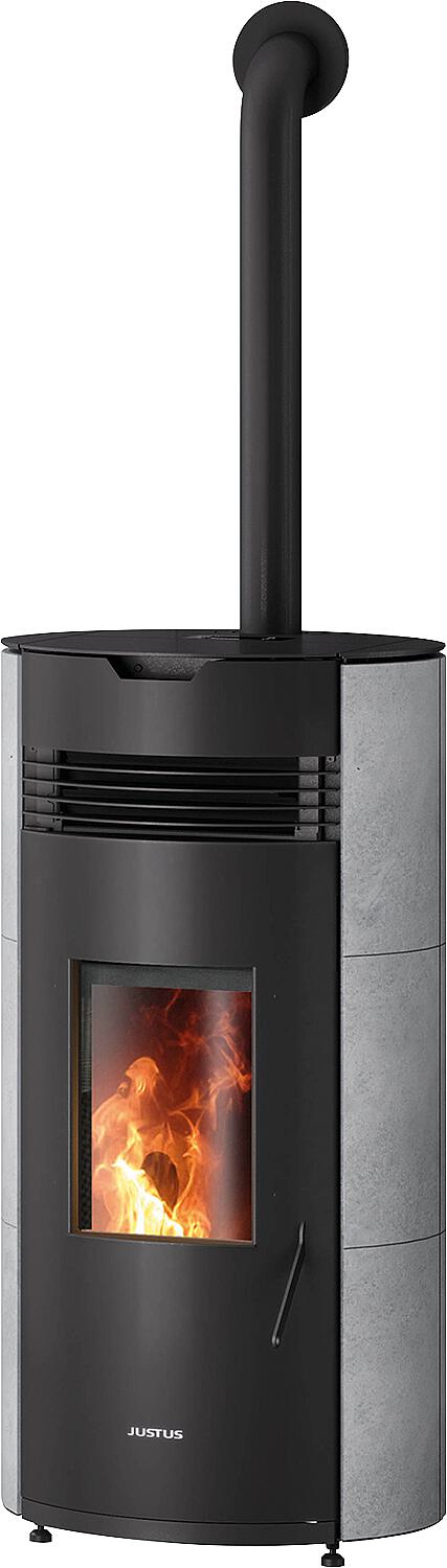 Justus Norta pellet stove, steel black
