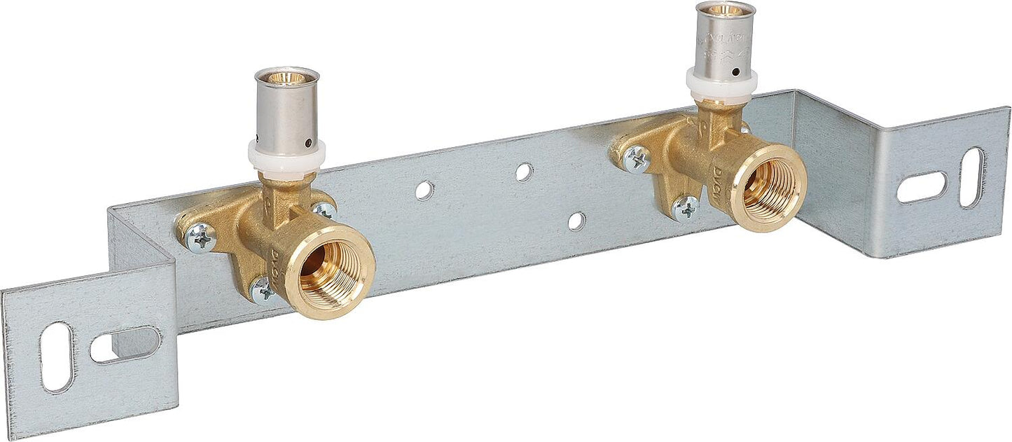 Wall angle gauge holder, pre-formed 16x2mm - DN15 (1/2"), 152mm; TH contour, WS-Press
