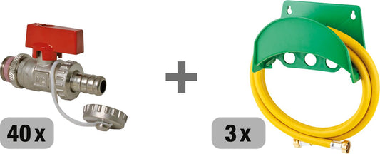 Ensemble vanne à bille KFE, modèle renforcé, comprenant un kit de remplissage pour système de chauffage