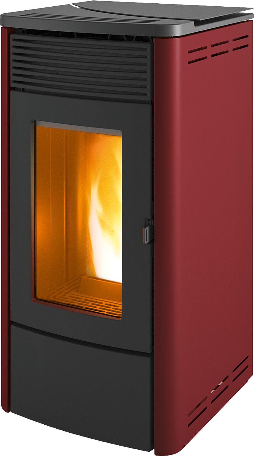 MCZ Tecla Air 6 R pellet stove, basic unit with black metal casing, 6.3 kW