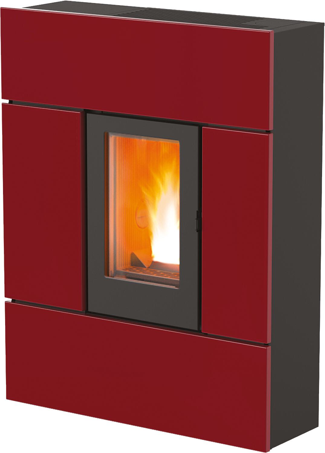 MCZ Ray C. Air 8 R pellet stove, basic unit with black metal casing, 7.8 kW