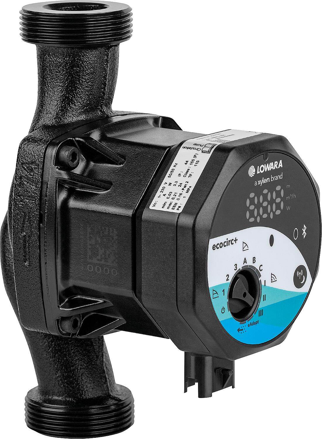 Lowara ecocirc L+ 32-8 heating circulation pump, DN32 (1 1/4"), PN10, 230V, installation length 180mm