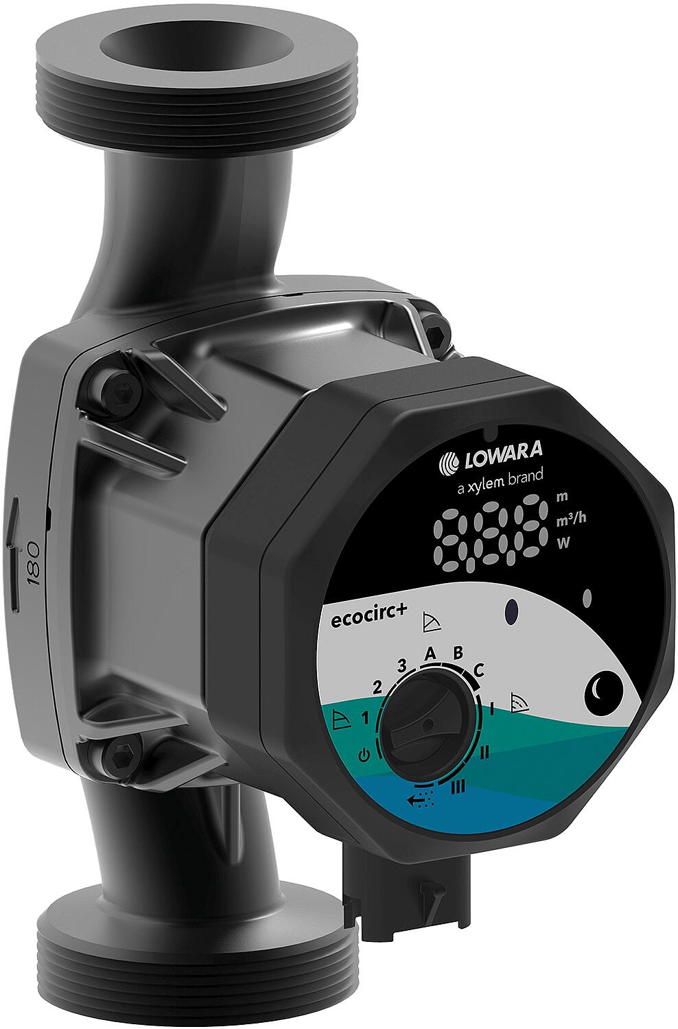 Lowara ecocirc L+ 32-8 heating circulation pump, DN32 (1 1/4"), PN10, 230V, installation length 180mm