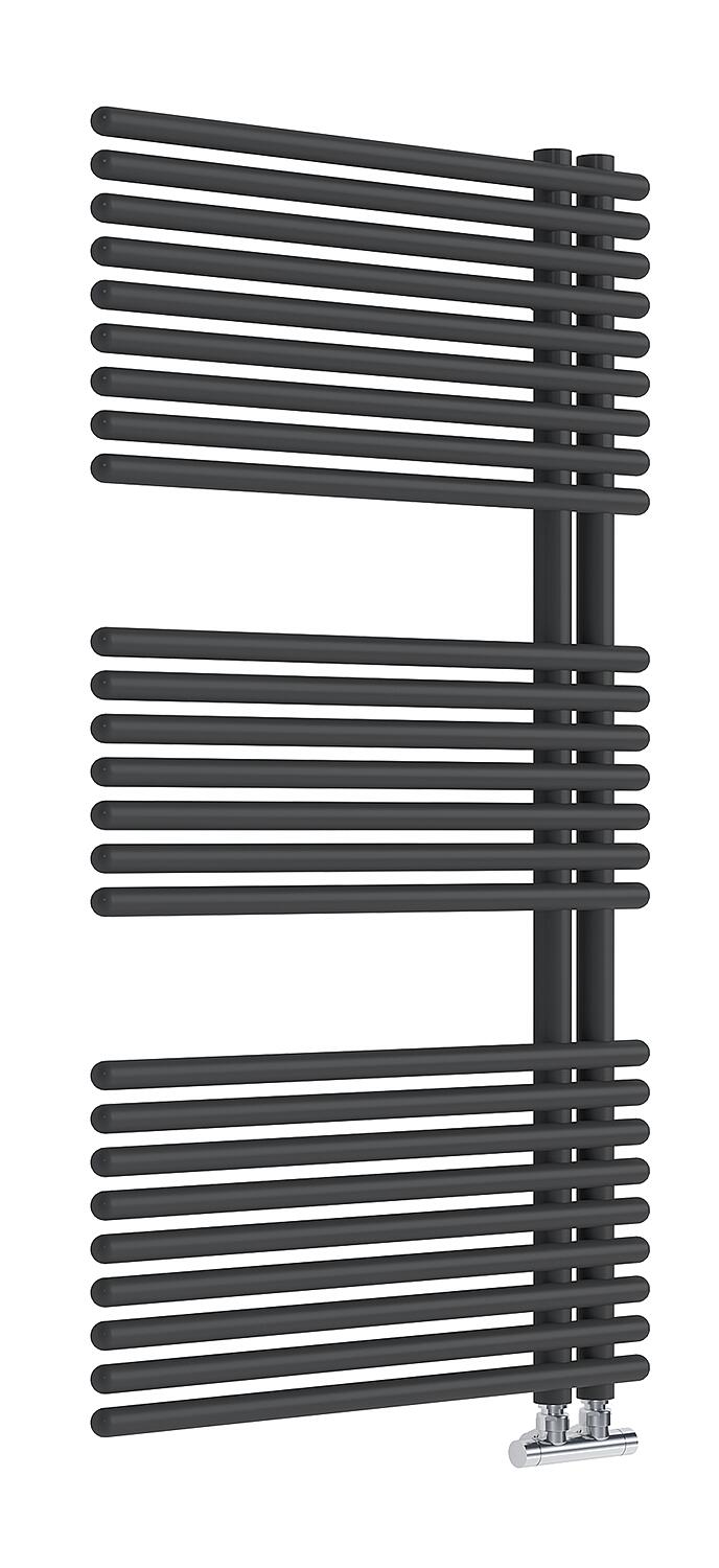 Radiateur sèche-serviettes Garda, noir mat